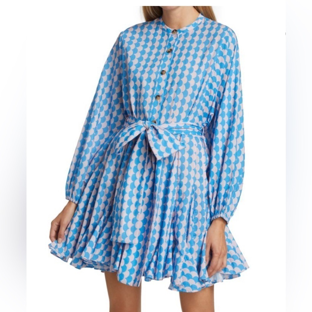 RHODE
Emma Printed Cotton Shirtdress xs